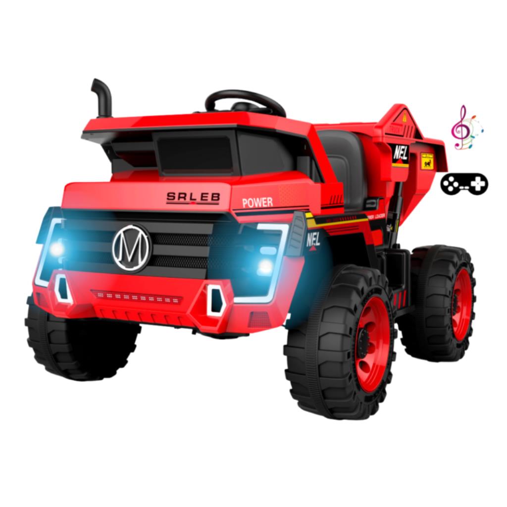 Kids Electric Ride-On Dump Truck - Red